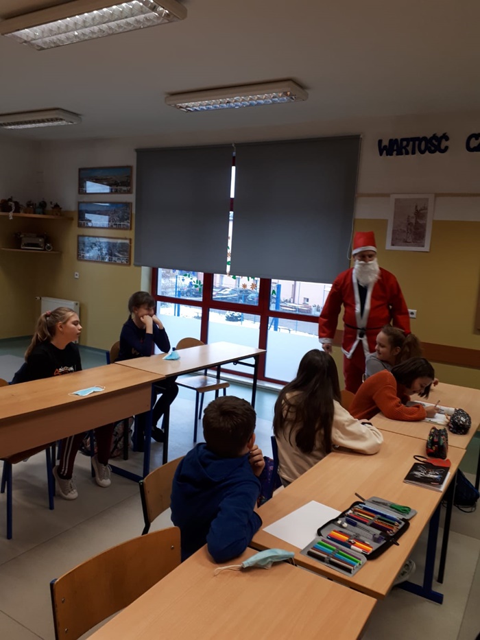 Mikołaj w klasie 5a