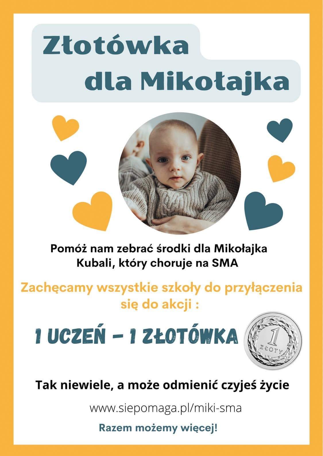 Plakat zachecąjący do udziału w zbiórce