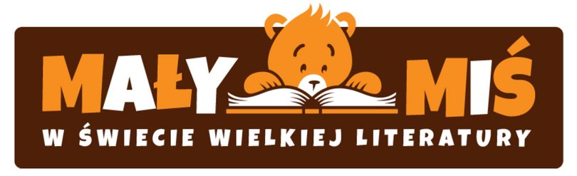 Napis ,,Mały miś w świecie wielkiej literatury". 