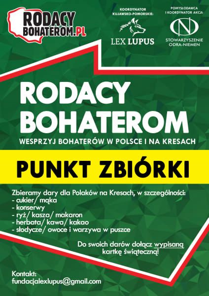 Polacy bohaterom, plakat informujący o akcji