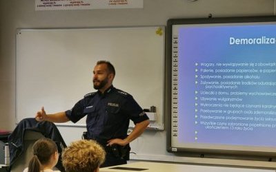 Spotkanie profilaktyczne z funkcjonariuszami Komendy Powiatowej Policji w Wodzisławiu Śląskim